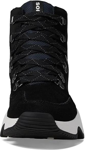 SOREL Kinetictm Impact Conquest Plus Waterproof Women's Snow Shoes Black/Sea Salt : 7 B - Medium, Suede - Image 2