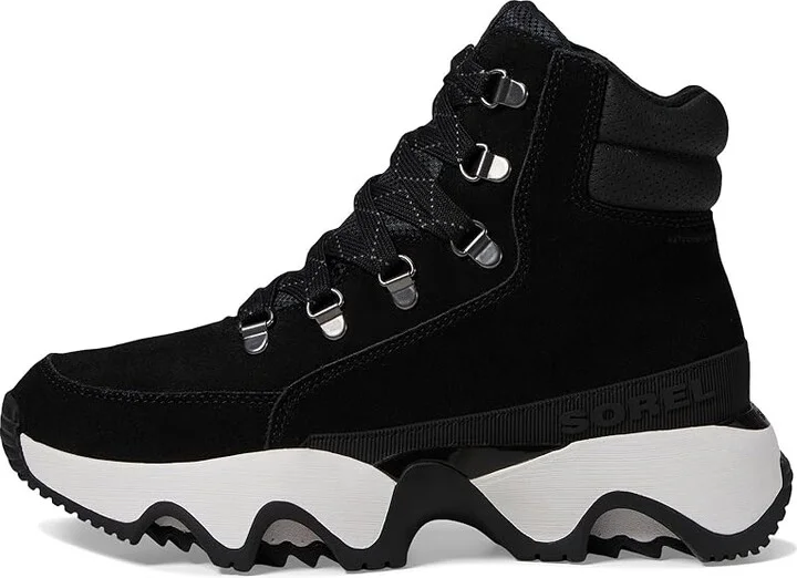 SOREL Kinetictm Impact Conquest Plus Waterproof Women's Snow Shoes Black/Sea Salt : 7 B - Medium, Suede - Image 5