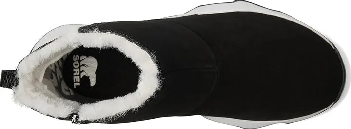 SOREL Kinetictm Impact Short Boot Waterproof Women's Snow Shoes Black/Sea Salt : 11 B - Medium, Suede - Image 2