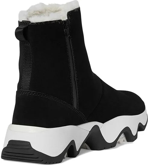 SOREL Kinetictm Impact Short Boot Waterproof Women's Snow Shoes Black/Sea Salt : 11 B - Medium, Suede - Image 4