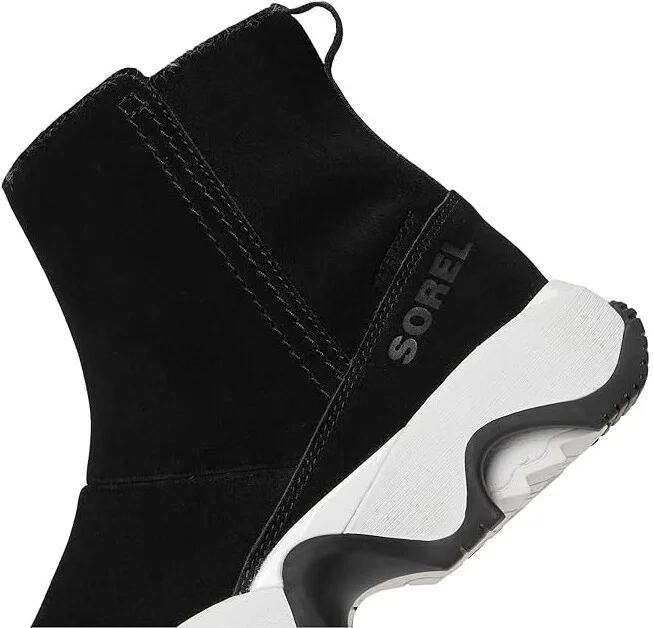 SOREL Kinetictm Impact Short Boot Waterproof Women's Snow Shoes Black/Sea Salt : 11 B - Medium, Suede - Image 7