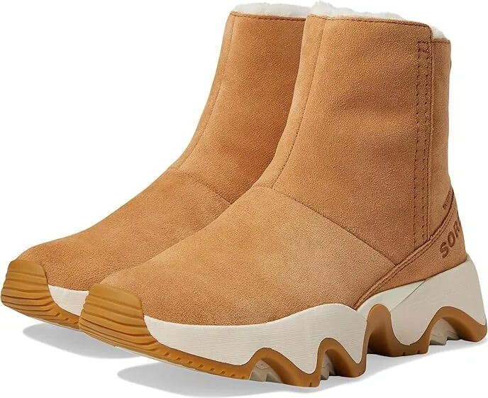 SOREL Kinetictm Impact Short Boot Waterproof Women's Snow Shoes Tawny Buff/Gum 17 : 6 B - Medium, Suede
