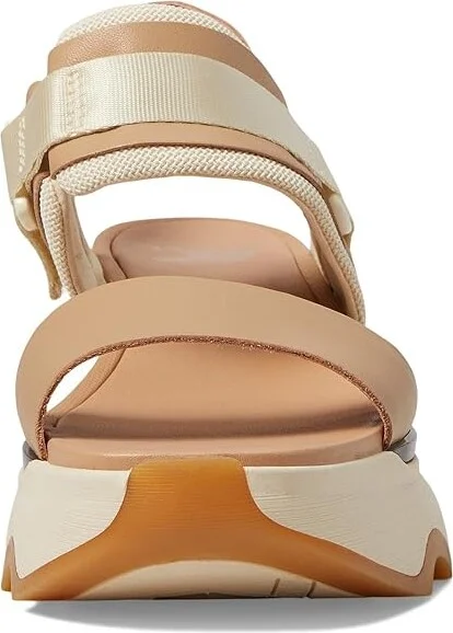SOREL Kinetictm Impact Slingback Heel Sandal Women's Shoes Honest Beige/Honey White : 10 B - Medium, Leather/Textile - Image 2