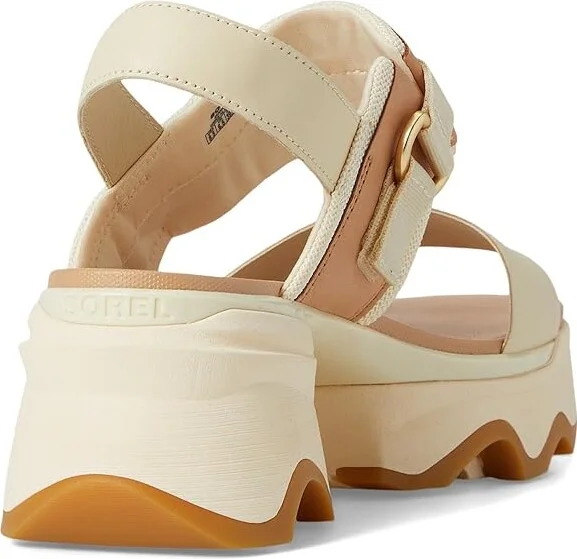 SOREL Kinetictm Impact Slingback Heel Sandal Women's Shoes Honey White, Sea Salt : 8.5 B - Medium, Leather/Textile - Image 4