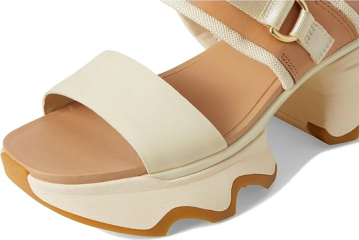 SOREL Kinetictm Impact Slingback Heel Sandal Women's Shoes Honey White, Sea Salt : 8.5 B - Medium, Leather/Textile - Image 7