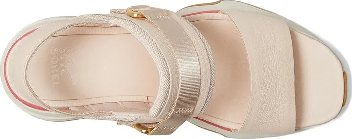 SOREL Kinetictm Impact Slingback Heel Sandal Women's Shoes Pearlescent, Coral Blossom : 8.5 B - Medium, Leather/Textile - Image 2