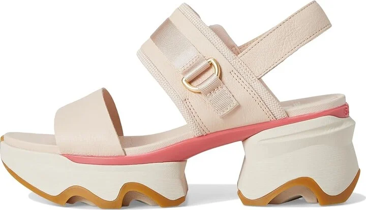 SOREL Kinetictm Impact Slingback Heel Sandal Women's Shoes Pearlescent, Coral Blossom : 8.5 B - Medium, Leather/Textile - Image 6