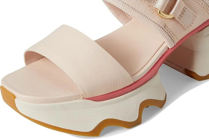 SOREL Kinetictm Impact Slingback Heel Sandal Women's Shoes Pearlescent, Coral Blossom : 8.5 B - Medium, Leather/Textile - Image 7