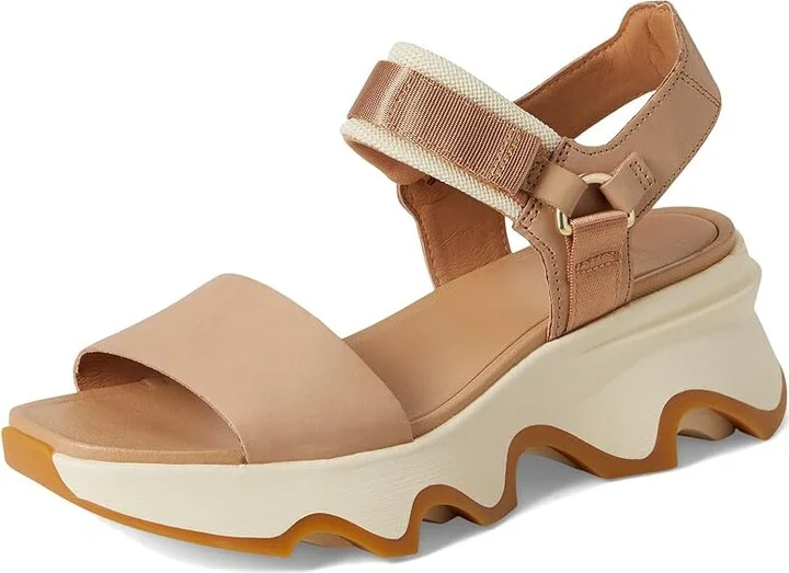 SOREL Kinetictm Impact Y-Strap High Sandal Women's Shoes Honest Beige, Honey White : 12 B - Medium, Leather - Image 5