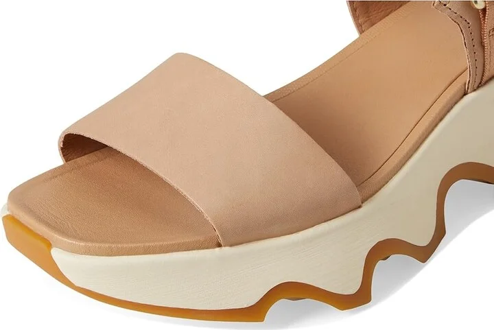 SOREL Kinetictm Impact Y-Strap High Sandal Women's Shoes Honest Beige, Honey White : 12 B - Medium, Leather - Image 7