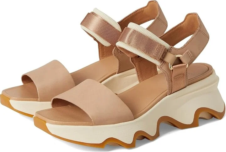 SOREL Kinetictm Impact Y-Strap High Sandal Women's Shoes Honest Beige, Honey White : 12 B - Medium, Leather