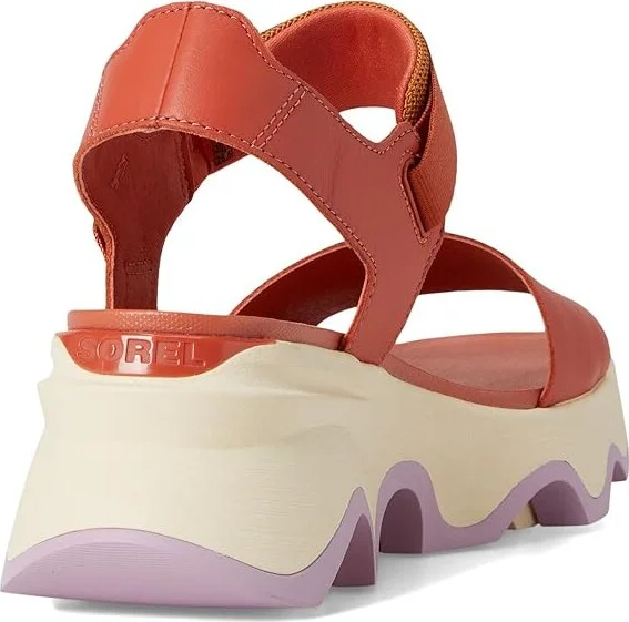 SOREL Kinetictm Impact Y-Strap High Sandal Women's Shoes Tuscan, Aura : 5.5 B - Medium, Leather - Image 4