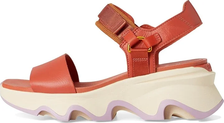 SOREL Kinetictm Impact Y-Strap High Sandal Women's Shoes Tuscan, Aura : 5.5 B - Medium, Leather - Image 6