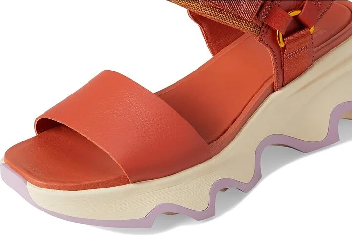 SOREL Kinetictm Impact Y-Strap High Sandal Women's Shoes Tuscan, Aura : 5.5 B - Medium, Leather - Image 7