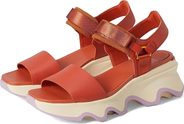 SOREL Kinetictm Impact Y-Strap High Sandal Women's Shoes Tuscan, Aura : 5.5 B - Medium, Leather
