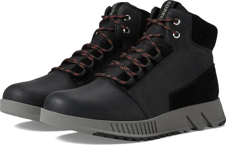 SOREL Mac Hilltm Lite Mid Plus Waterproof Men's Boots Black/Quarry : 7.5 D - Medium, Leather/Rubber