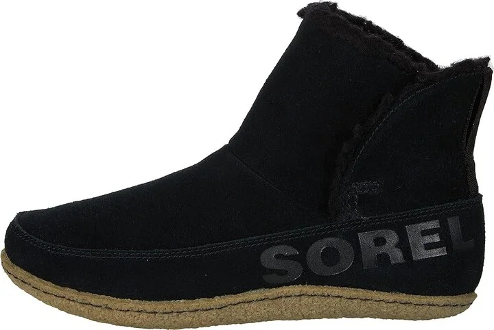 SOREL Nakiskatm Bootie Women's Slippers Black/Sage : 10 B - Medium, Suede - Image 6