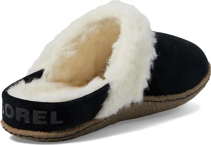 SOREL Nakiskatm Slide II Women's Slippers Black/Natural 2 : 11 B - Medium, Suede - Image 5