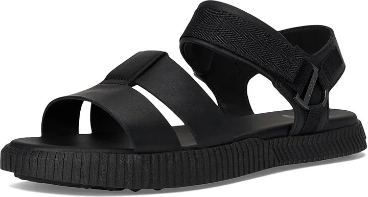 SOREL Ona Avetm Ankle Strap Flat Sandals Women's Sandals Black/Black : 7 B - Medium, Leather - Image 5