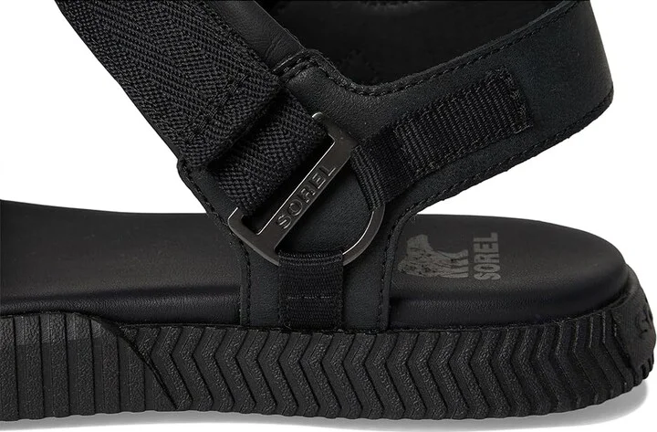 SOREL Ona Avetm Ankle Strap Flat Sandals Women's Sandals Black/Black : 7 B - Medium, Leather - Image 7