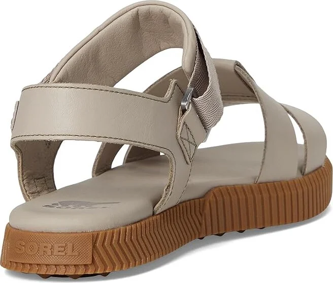 SOREL Ona Avetm Ankle Strap Flat Sandals Women's Sandals Crushed Clay/Gum : 10.5 B - Medium, Leather - Image 4