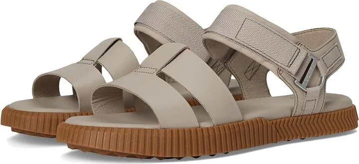 SOREL Ona Avetm Ankle Strap Flat Sandals Women's Sandals Crushed Clay/Gum : 10.5 B - Medium, Leather