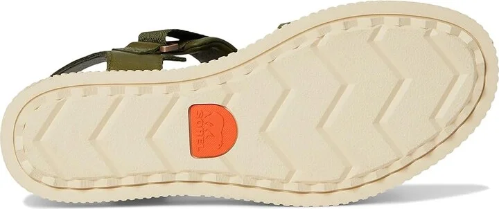 SOREL Ona Avetm Ankle Strap Flat Sandals Women's Sandals Utility Green/Bleached Ceramic : 8 B - Medium, Leather - Image 3