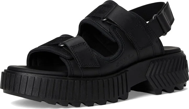 SOREL Ona Avetm Multistrap Mid Sandals Women's Sandals Black/Black : 7 B - Medium, Leather - Image 5
