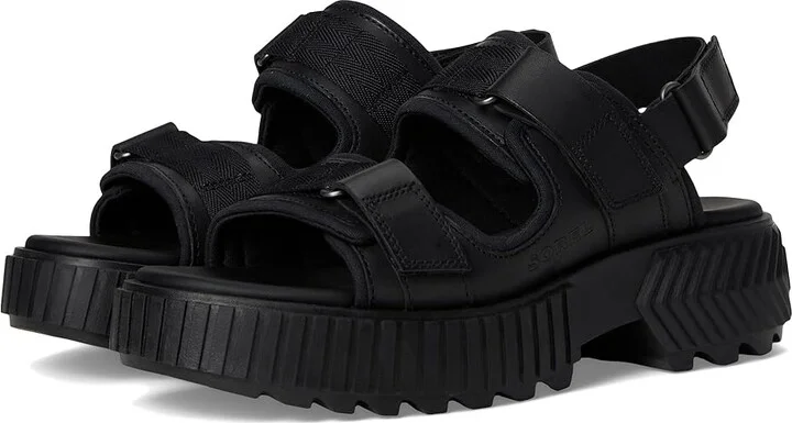 SOREL Ona Avetm Multistrap Mid Sandals Women's Sandals Black/Black : 7 B - Medium, Leather