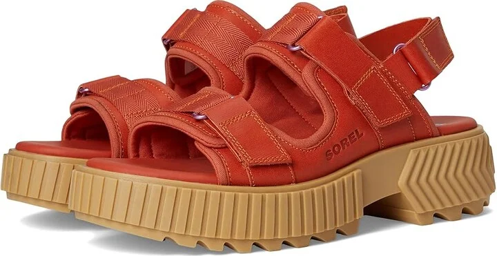 SOREL Ona Avetm Multistrap Mid Sandals Women's Sandals Tuscan/Aura : 6 B - Medium, Leather