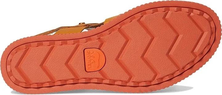 SOREL Ona Avetm Slingback Flat Sandals Women's Sandals Canyon Gold/Tuscan : 10.5 B - Medium, Leather - Image 3