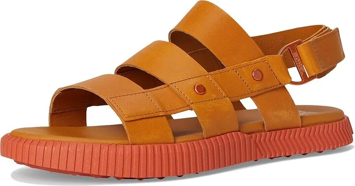 SOREL Ona Avetm Slingback Flat Sandals Women's Sandals Canyon Gold/Tuscan : 10.5 B - Medium, Leather - Image 5
