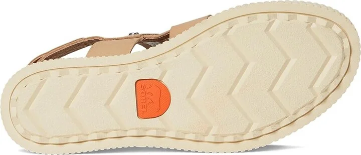 SOREL Ona Avetm Slingback Flat Sandals Women's Sandals Honest Beige/Bleached Ceramic : 10 B - Medium, Leather - Image 3