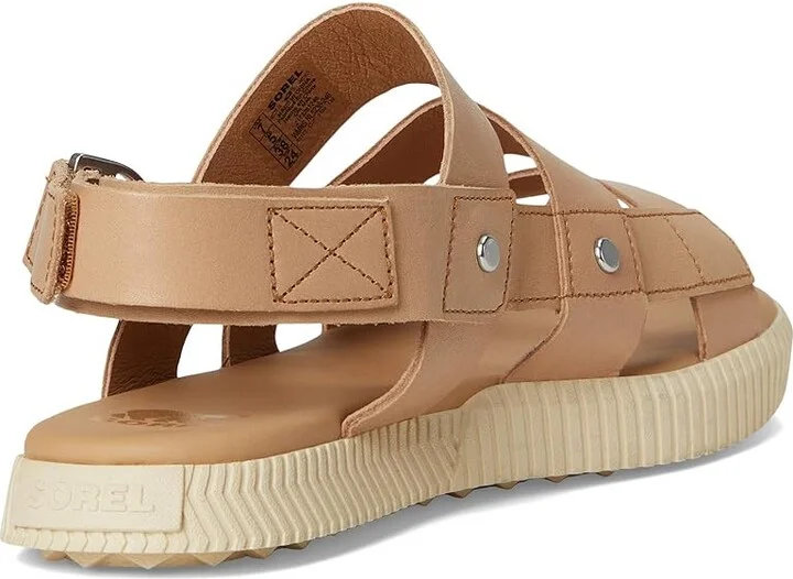 SOREL Ona Avetm Slingback Flat Sandals Women's Sandals Honest Beige/Bleached Ceramic : 10 B - Medium, Leather - Image 4
