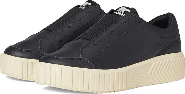 SOREL Ona Avetm Slip On Sneaker Women's Shoes Black/Chalk : 11 B - Medium, Suede