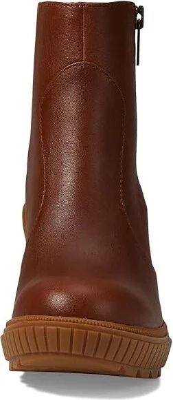 SOREL ONA AVEtm Zip Wedge High Women's Heels Shoes Velvet Tan/Gum 2 : 9.5 B - Medium, Leather - Image 2