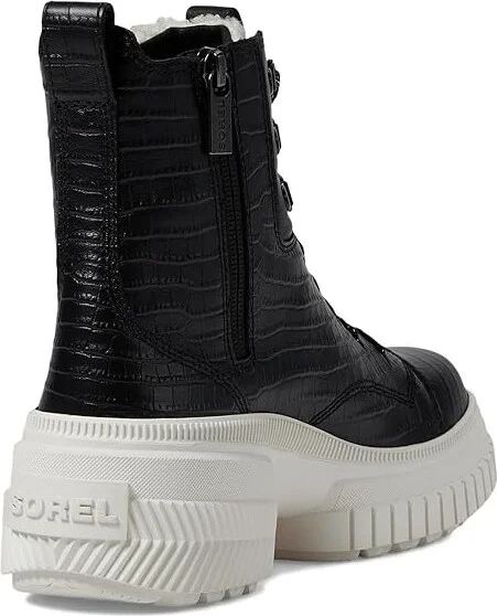 SOREL ONAtm AVE Boot Lace Lux Waterproof Women's Boots Black/Chalk : 6 B - Medium - Image 4