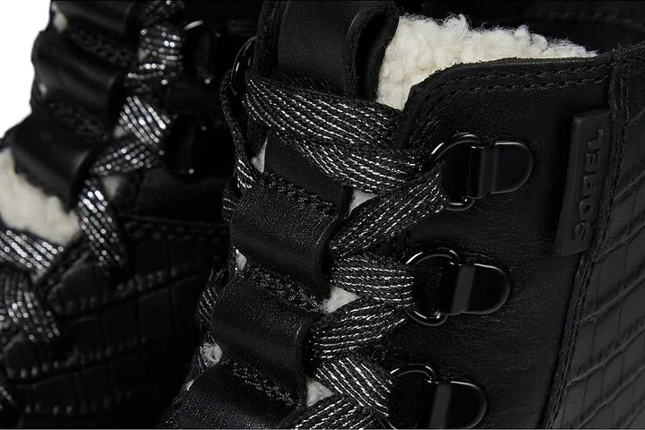 SOREL ONAtm AVE Boot Lace Lux Waterproof Women's Boots Black/Chalk : 6 B - Medium - Image 5
