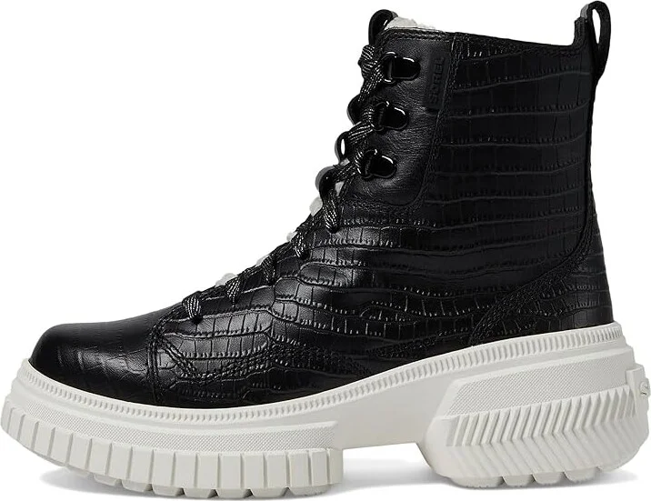 SOREL ONAtm AVE Boot Lace Lux Waterproof Women's Boots Black/Chalk : 6 B - Medium - Image 6