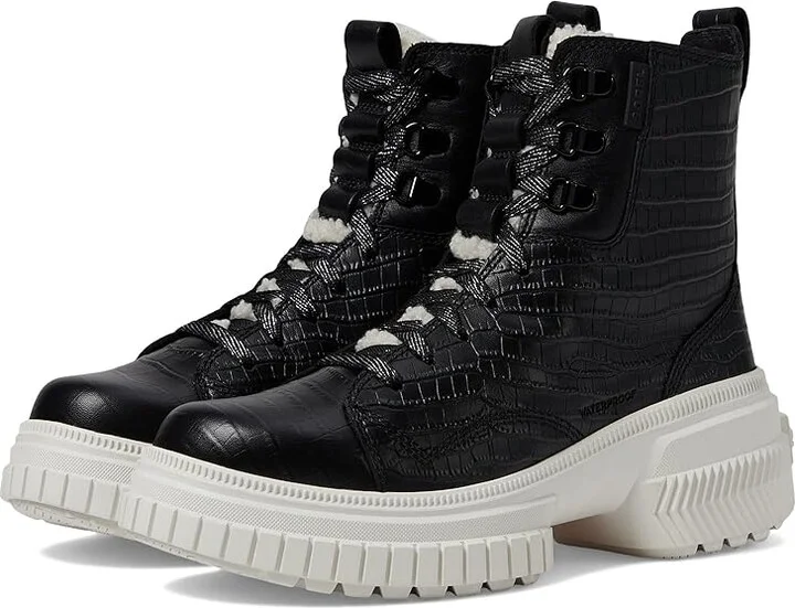 SOREL ONAtm AVE Boot Lace Lux Waterproof Women's Boots Black/Chalk : 6 B - Medium