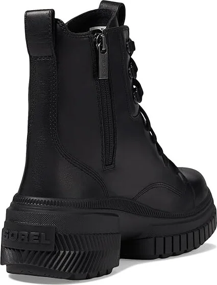 SOREL ONAtm AVE Boot Lace Waterproof Women's Boots Black/Black : 7 B - Medium, Leather - Image 4