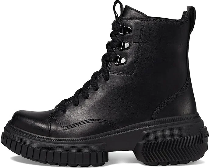SOREL ONAtm AVE Boot Lace Waterproof Women's Boots Black/Black : 7 B - Medium, Leather - Image 5