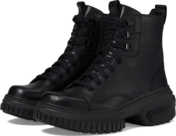 SOREL ONAtm AVE Boot Lace Waterproof Women's Boots Black/Black : 7 B - Medium, Leather