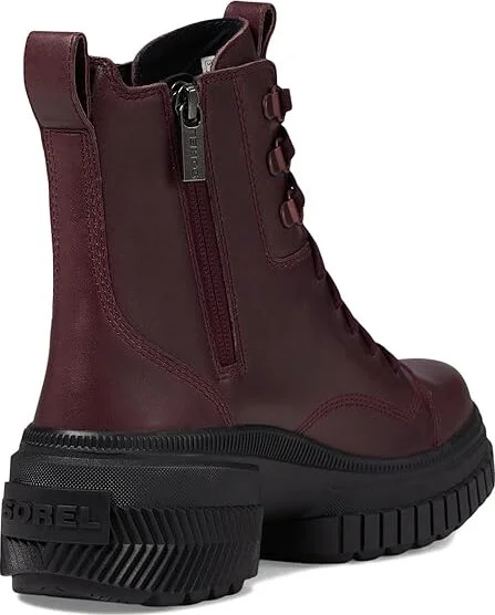 SOREL ONAtm AVE Boot Lace Waterproof Women's Boots Epic Plum/Black : 6.5 B - Medium, Leather - Image 4