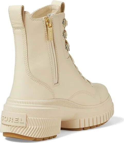 SOREL ONAtm AVE Boot Lace Waterproof Women's Boots Honey White/Sea Salt : 9.5 B - Medium, Leather - Image 4