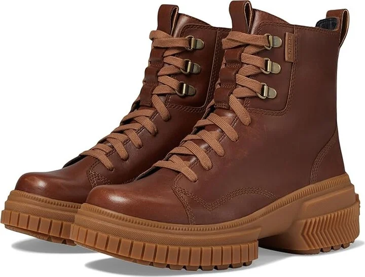 SOREL ONAtm AVE Boot Lace Waterproof Women's Boots Velvet Tan/Gum 2 : 10 B - Medium, Leather