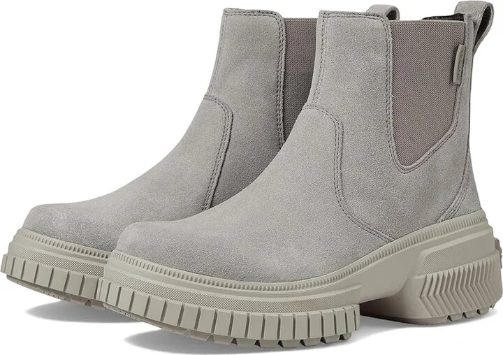 SOREL ONAtm AVE Chelsea Boot Waterproof Women's Boots Chrome Grey/Dove : 8 B - Medium, Leather