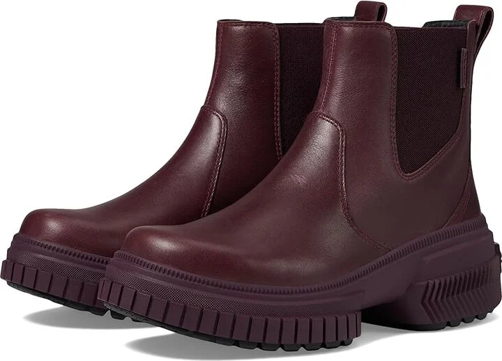SOREL ONAtm AVE Chelsea Boot Waterproof Women's Boots Epic Plum/Black : 10 B - Medium, Leather