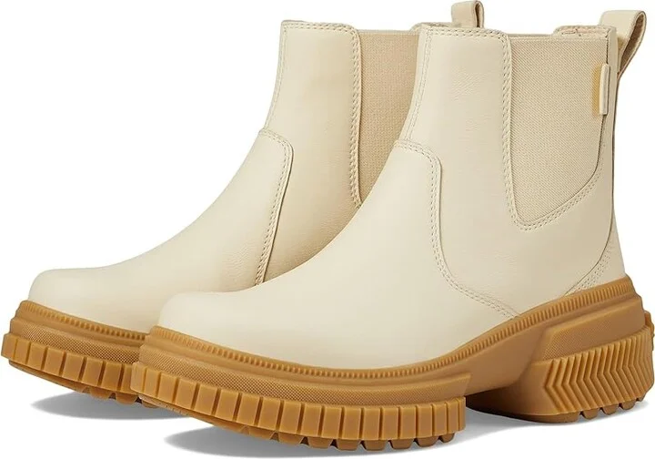 SOREL ONAtm AVE Chelsea Boot Waterproof Women's Boots Honey White/Gum 16 : 6.5 B - Medium, Leather