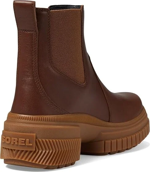 SOREL ONAtm AVE Chelsea Boot Waterproof Women's Boots Velvet Tan/Gum 2 : 7 B - Medium, Leather - Image 4